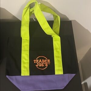 2025 Trader Joe’s Black and Purple Tote Bag